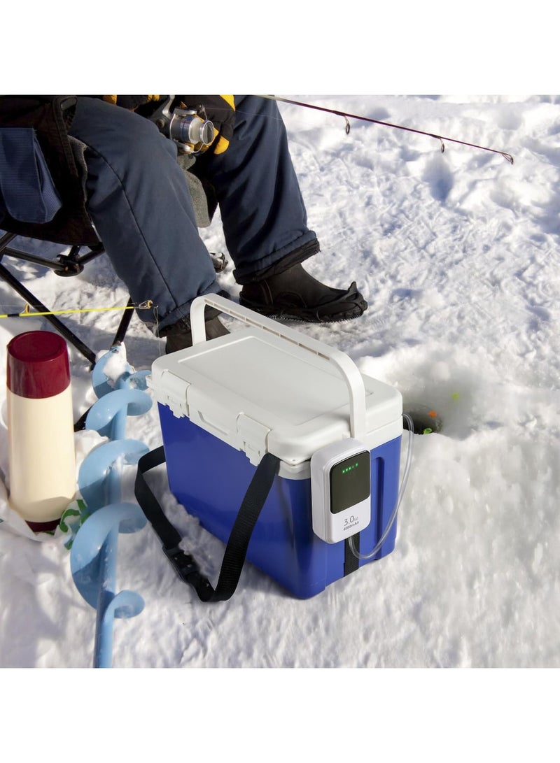 SYOSI USB Rechargeable Lithium Battery Powered Aquarium Air Pump with Super Quiet Structure Portable Live Bait Aerator for Bubble Box Minnow Bucket Outdoor Fishing Power Outages and Emergency - Image 3