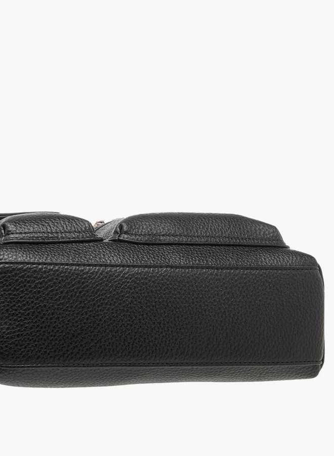 Celeste Textured Crossbody Bag with Detachable Strap and Zip Closure