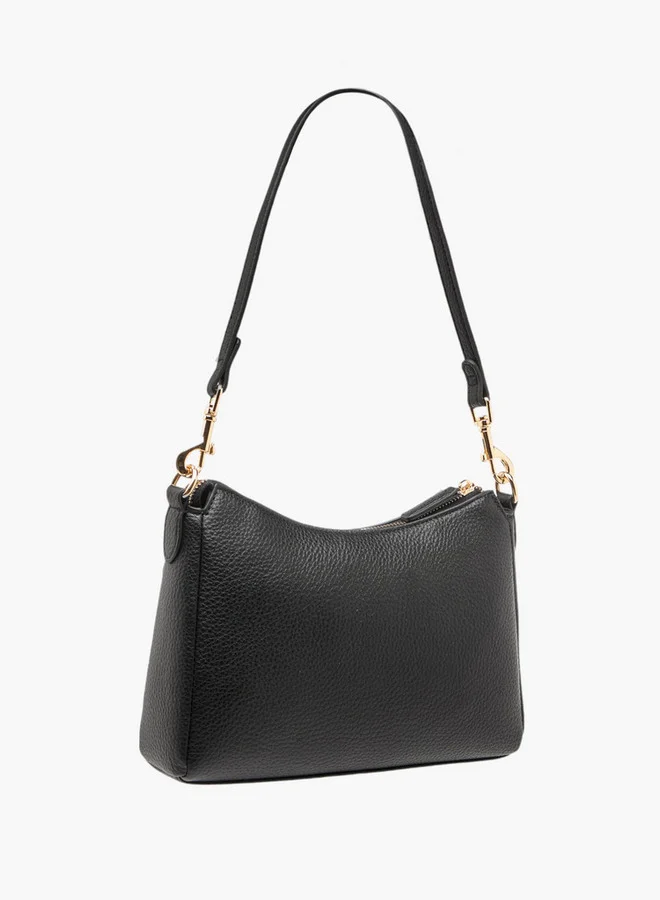 Celeste Textured Crossbody Bag with Detachable Strap and Zip Closure