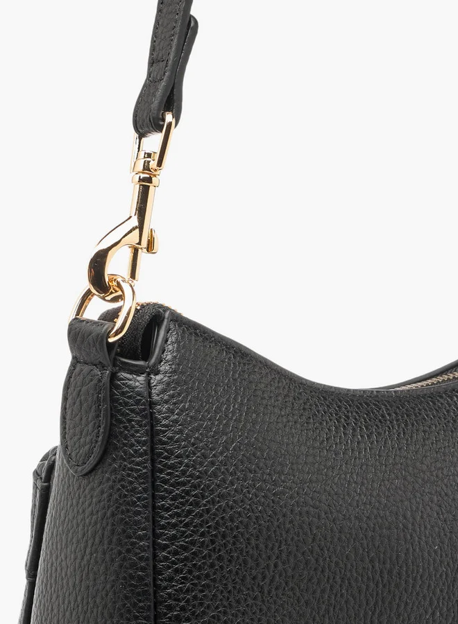 Celeste Textured Crossbody Bag with Detachable Strap and Zip Closure