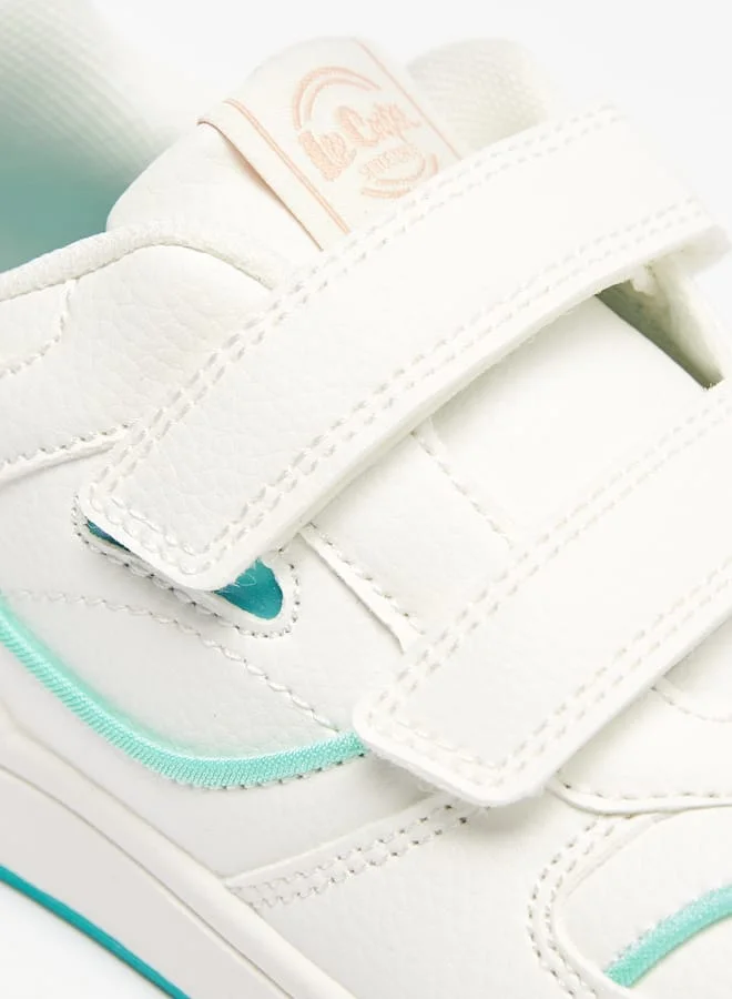 Lee Cooper Girls Colourblock Sneakers with Hook and Loop Closure