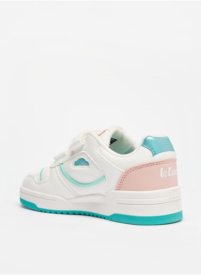 Lee Cooper Girls Colourblock Sneakers with Hook and Loop Closure  - Image 2