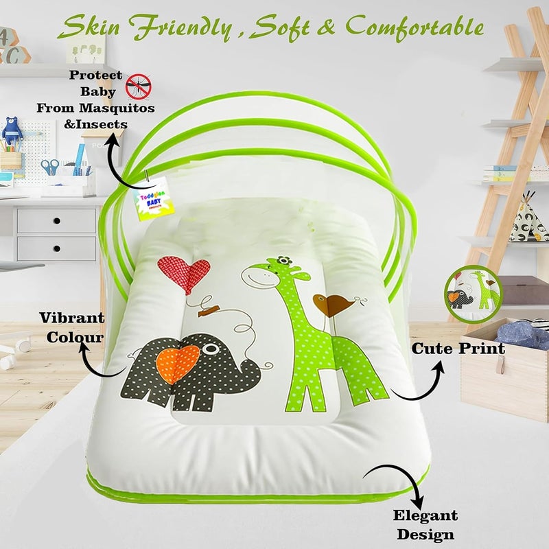Toddylon Flat Bed Baby Bed New Born Baby Bedding Set | Mattress | Mosquito Net | Insect Protector | Baby Beds | Infants | Bag | Essentials (0-6 Months) - Image 2