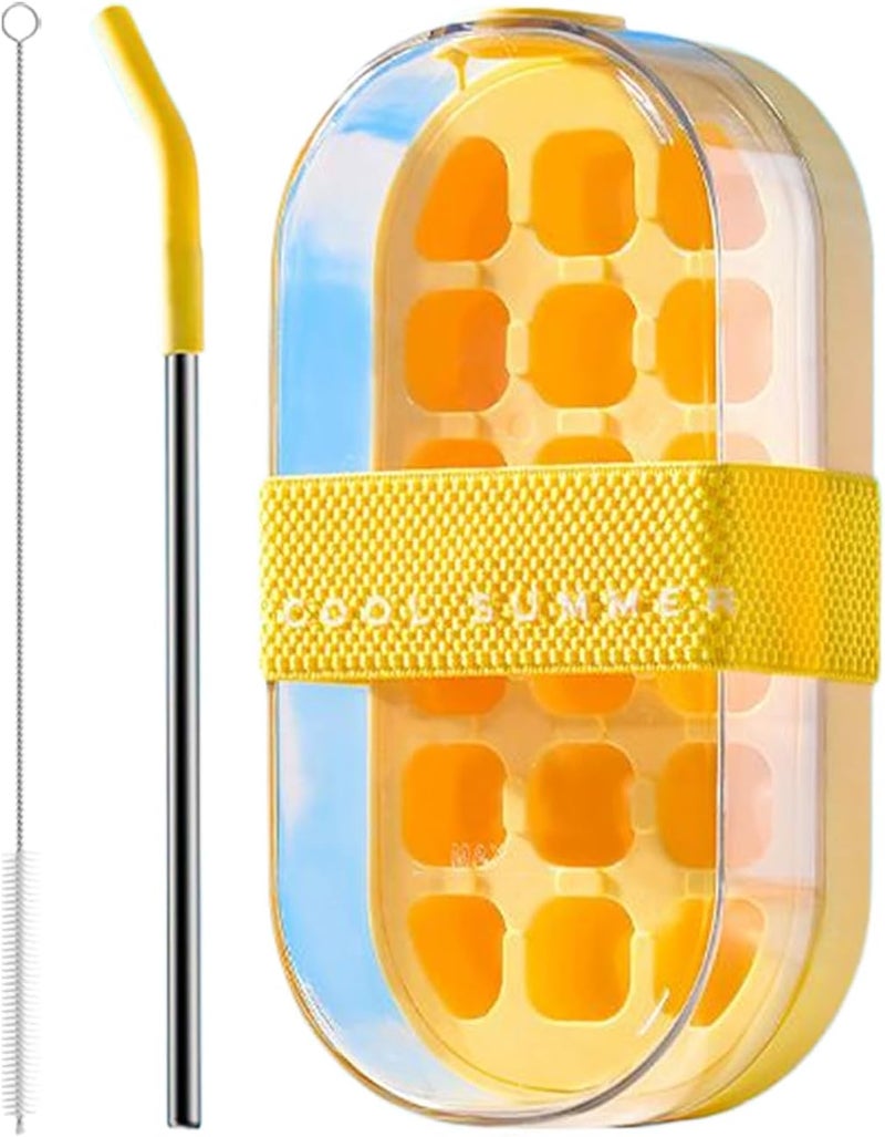 18-Grid Press Ice Making Bottle - Easy Release Reusable Ice Tray for Drinks - Image 1