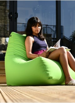 Extreme Lounging Extreme Lounging® - Original Mighty Bean Bag - Made in UK - Premium Quality Double Stitched Bean Bag - UV Protected & Waterproof - Large BeanBags Chair - Ideal for Indoor & Outdoor Use - Lime  - Image 4