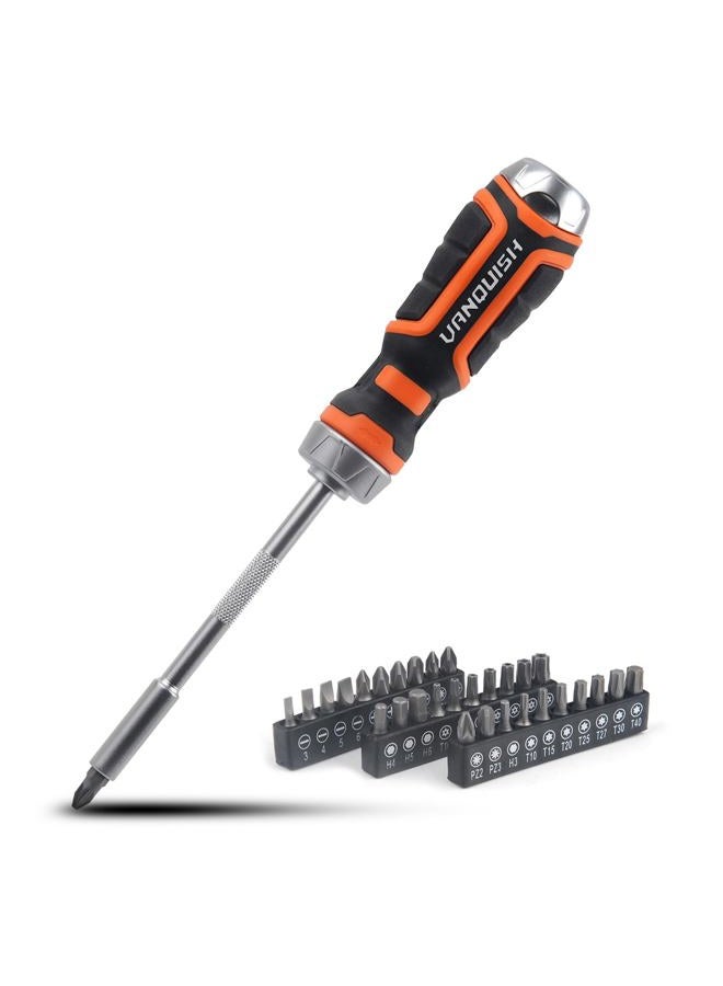 Vanquish Ratcheting Screwdriver Set, 31-Piece Precision Multi-bit Ratchet Screw Drivers (2159) - Image 1