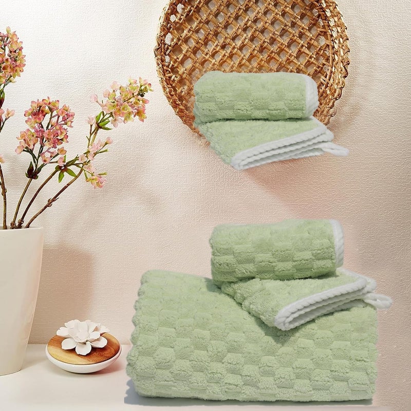Home-Cloud HomeCloud Microfiber Soft & Fuffy Bath Towel 400 GSM with Hanging Loop| 3X Softer Than Cotton Towels | Highly Absorbent| Perfect for Home, Pool & Gym | Set of 2 (1Bath(140x72cm), 1Face Towel(75x35cm) - Image 1