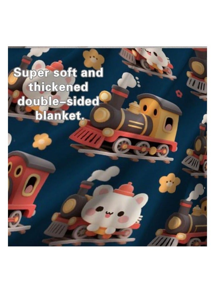 general Flannel thin blanket (warm and comfortable, suitable for sleep, gaming, dust removal and sandproof) 150cm*200cm - 875 - Image 5