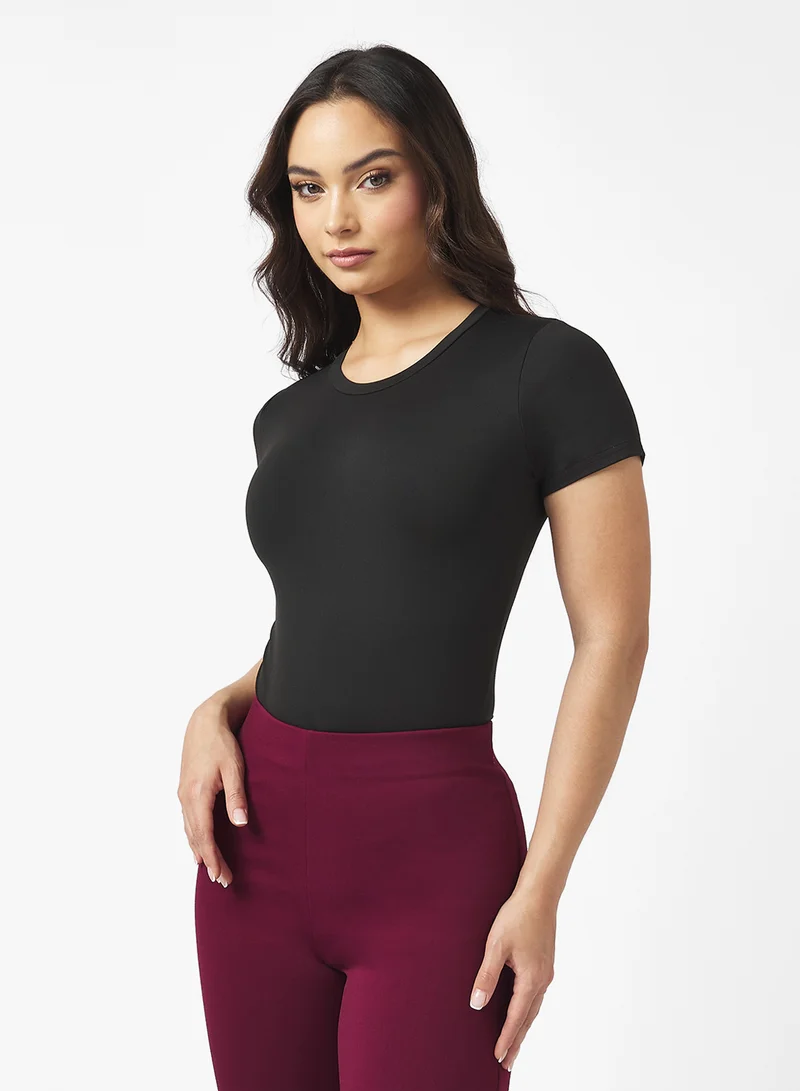 Ginger Basics Crew Neck Polyamide Bodysuit