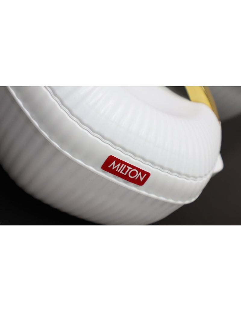 Milton Food Container Set of 4 Pieces Stainless Steel Inner Heat Edge (500ml, 1000ml, 1500ml, 2500ml) White - Image 4