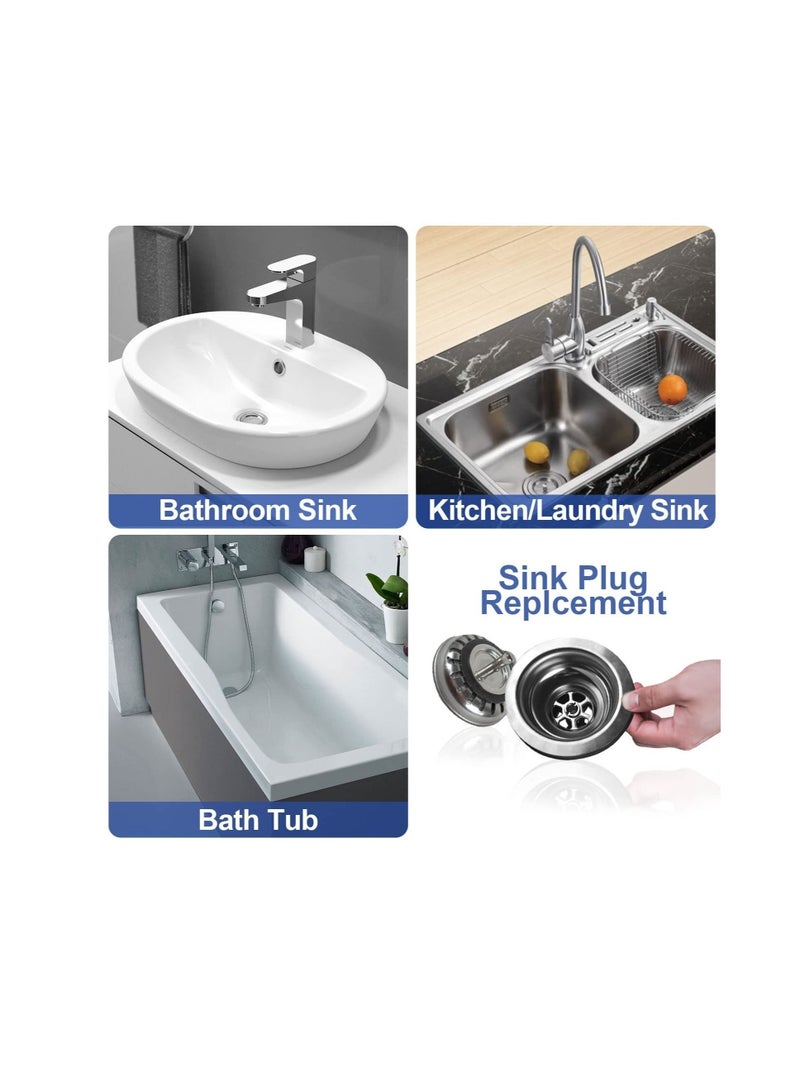 Y&D Kitchen Sink Collection Stainless Steel Strainer, Basket Waste Plug Accessories Drain Strainer Assembly 114mm  - Image 2