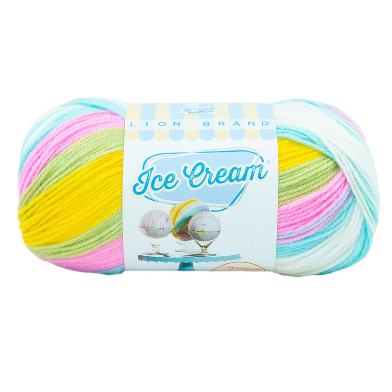 Lion Brand Yarn Ice Cream Baby Yarn Bunny Tracks 1 Skein