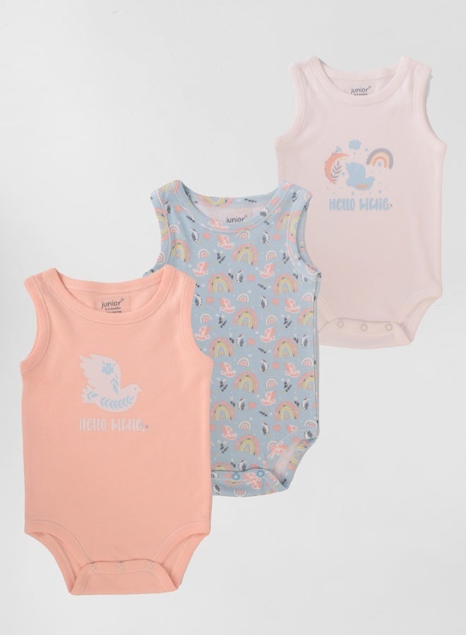 جونيور بادي سوت قطن عبوة 3 قطع بيبي للجنسين - Image 1