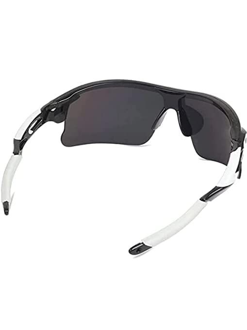 Packard Non Polarized Oversized Sports Sunglasses for Men Women, Outdoor Cricket Cycling Hiking Fishing Sunglasses (Black White, Yellow) - Image 5