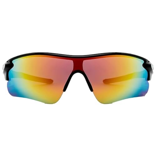 Packard Non Polarized Oversized Sports Sunglasses for Men Women, Outdoor Cricket Cycling Hiking Fishing Sunglasses (Black White, Yellow) - Image 2