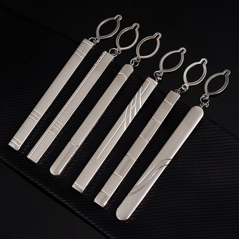 Metal Tie Clip Men'S Suit Chain 140 Simple Flower Type Business Atmosphere With Drill Tie Clip - Image 1