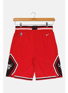 Nike Nike x NBA Kids Boy Sportswear Fit Brand Logo Training Shorts, Red  - Image 1
