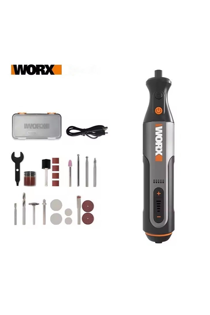 Worx WX106 Rotary Tool 8V Cordless Mini Drill Engraving Grinding Polishing Machine USB Charger Variable Speed Power Tools Set - Image 1