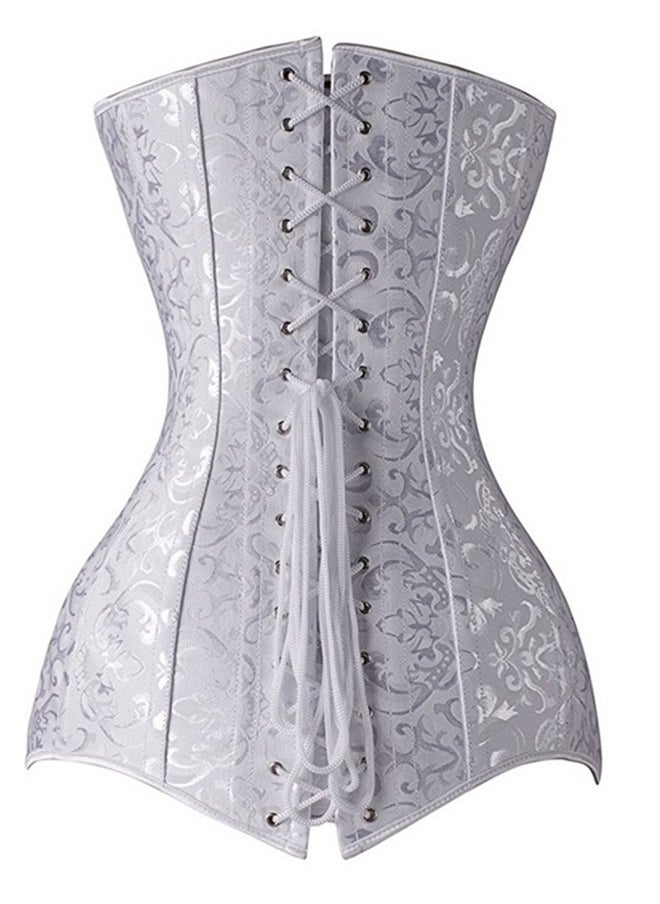 Loquat Extended Steel Bone Corset White  - Image 2