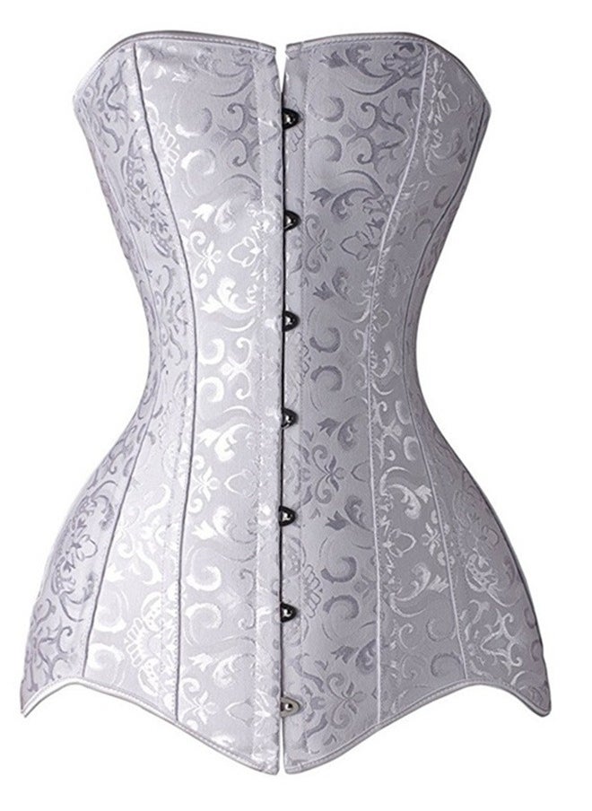 Loquat Extended Steel Bone Corset White  - Image 1