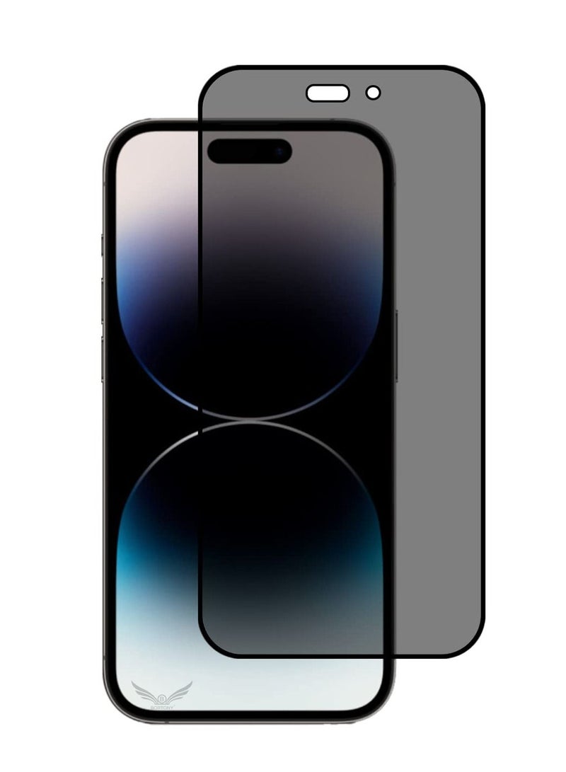 BORTONY 14 Pro Privacy Full Coverage Screen Protector Anti-Spy Tempered Glass Film Edge to Edge Protection Case Friendly for iPhone 14 Pro 6.1-Inch - Image 1