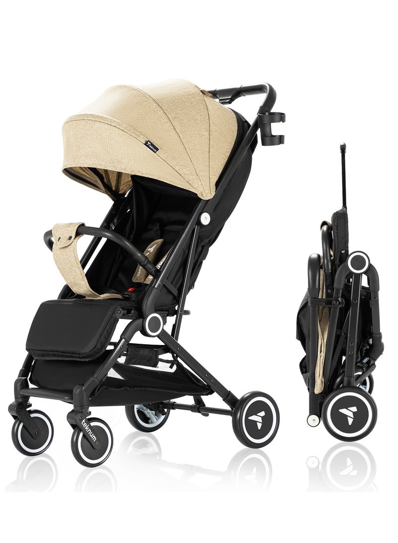 TEKNUM Travel Cabin Stroller With Coffee Cup Holder - Ivory - Image 1