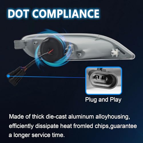 SINYATO INDUST LED Fog Lights with DRL and Dynamic Turn Signal for Toyota Camry 2002-2004/ Corolla 2005-2008/ Solara 2002-2003, Fog Lamp Assembly Replacement with Start-up Animation, 1 Pair - Image 5