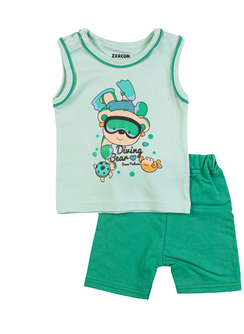 Zercon Summer Pajama Set for Newborn Babies 6297 - Image 1