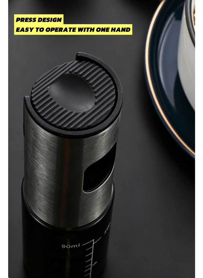 Pack of 2 Oil Sprayer for Cooking, 100ml Glass Oil Spray Bottle with 304 Stainless Steel Nozzle, Leak-Proof & BPA-Free perfect for Olive Oil, Avocado Oil, Air Fryer, Salad, BBQ & Roasting - Image 5