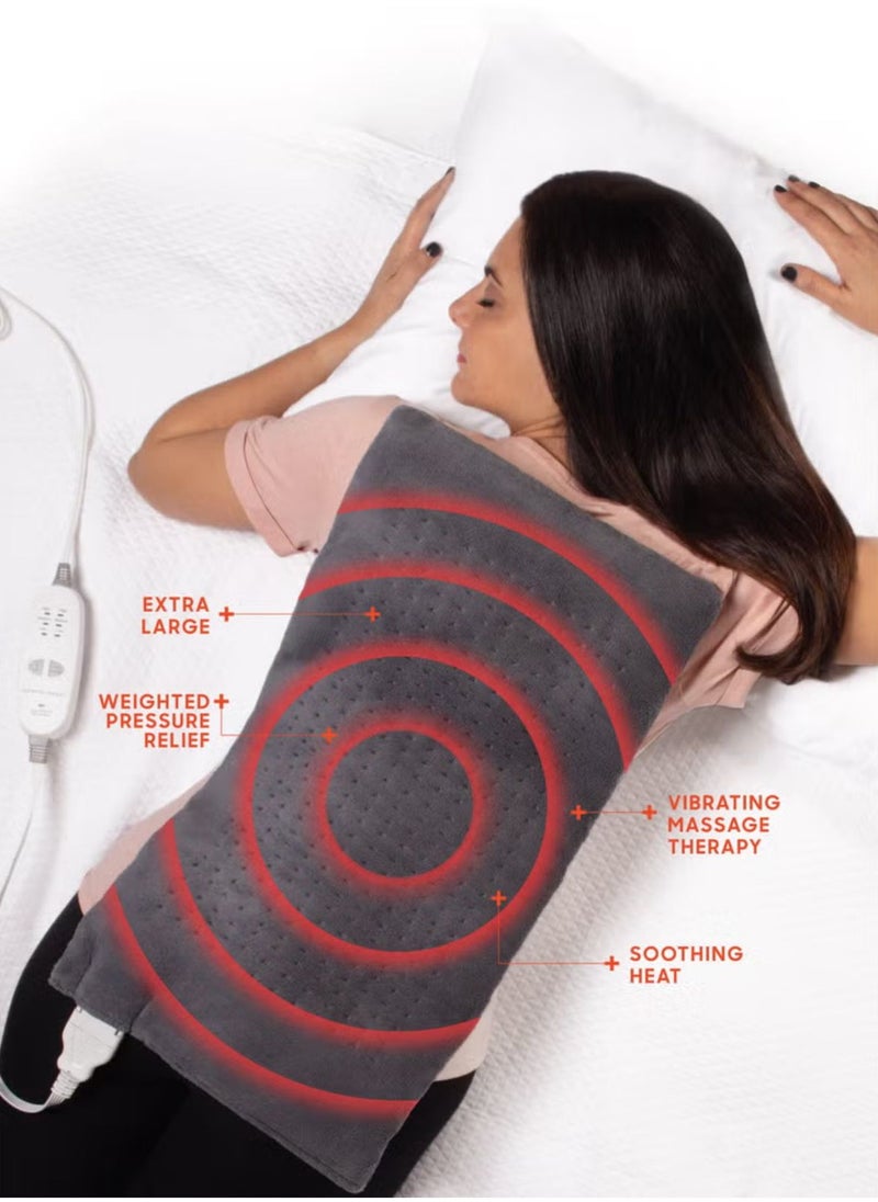 Generic Weighted Electric Heated Blanket Mattress Neck Back Shoulder Hip Waist Lumbar Tummy Ankle Massage Therapy Heating Pad Massager for Muscles Whole Body Pain Relief and Relaxation  - Image 1