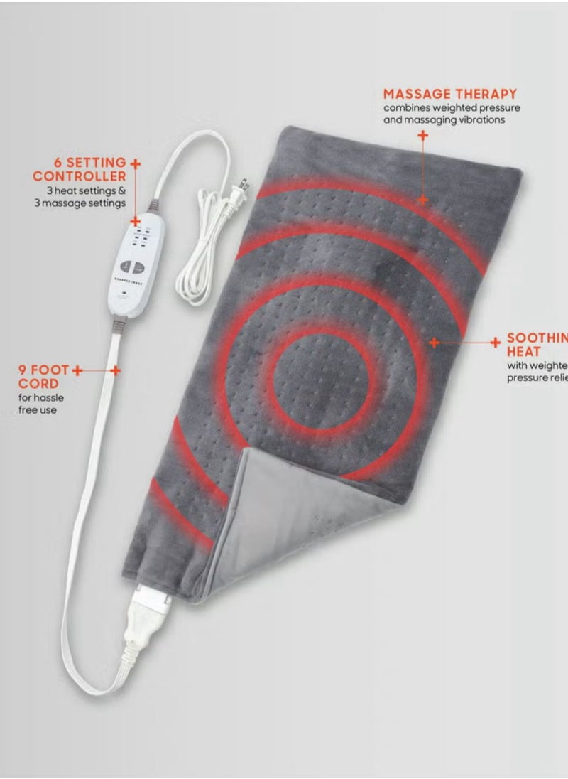 Generic Weighted Electric Heated Blanket Mattress Neck Back Shoulder Hip Waist Lumbar Tummy Ankle Massage Therapy Heating Pad Massager for Muscles Whole Body Pain Relief and Relaxation  - Image 4