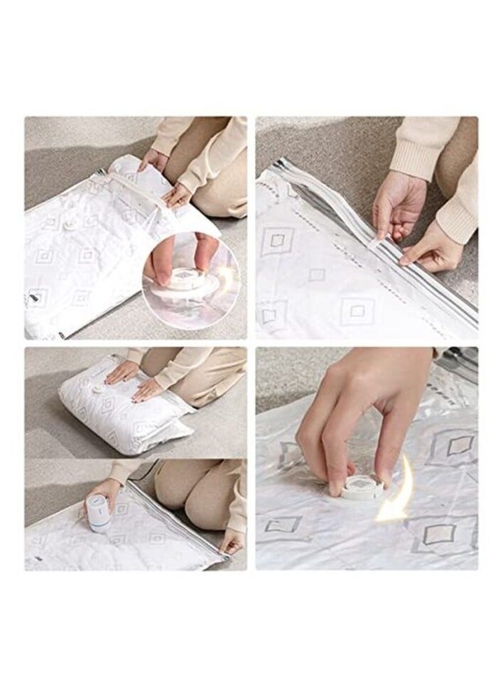 IBAMA Vacuum Storage Bags Set for Travel Clothes Pillows Blankets Comforters Bedding Compression Space Saving Zipper Seal (S-70*45cm) - Image 2