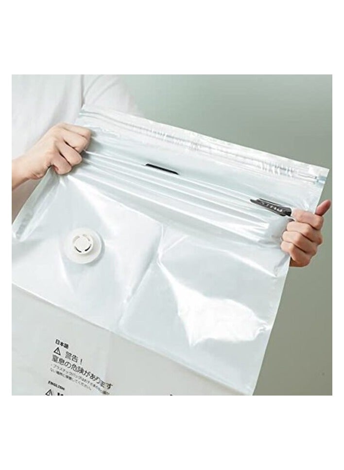 IBAMA Vacuum Storage Bags Set for Travel Clothes Pillows Blankets Comforters Bedding Compression Space Saving Zipper Seal (S-70*45cm) - Image 4