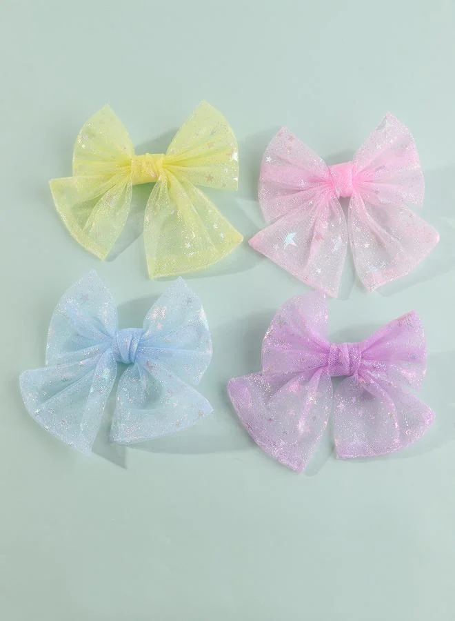 Take Two  Set of 4 - Mesh Bow Clips for Women | Best Price UAE