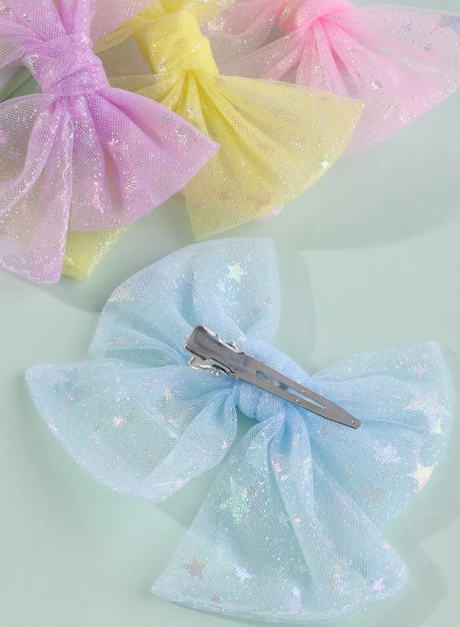 تايك تو Set of 4 - Mesh Bow Clips