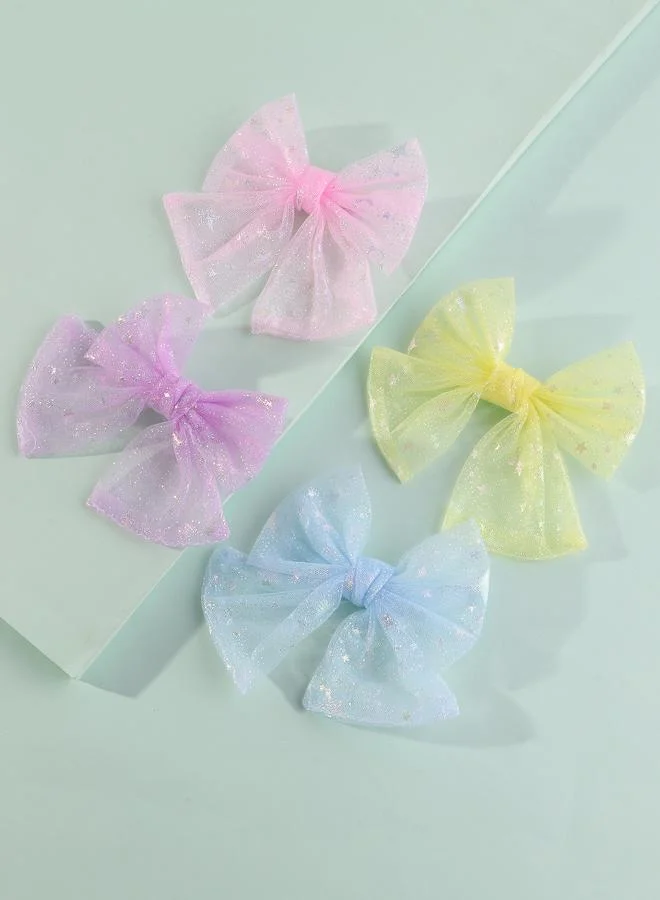 تايك تو Set of 4 - Mesh Bow Clips