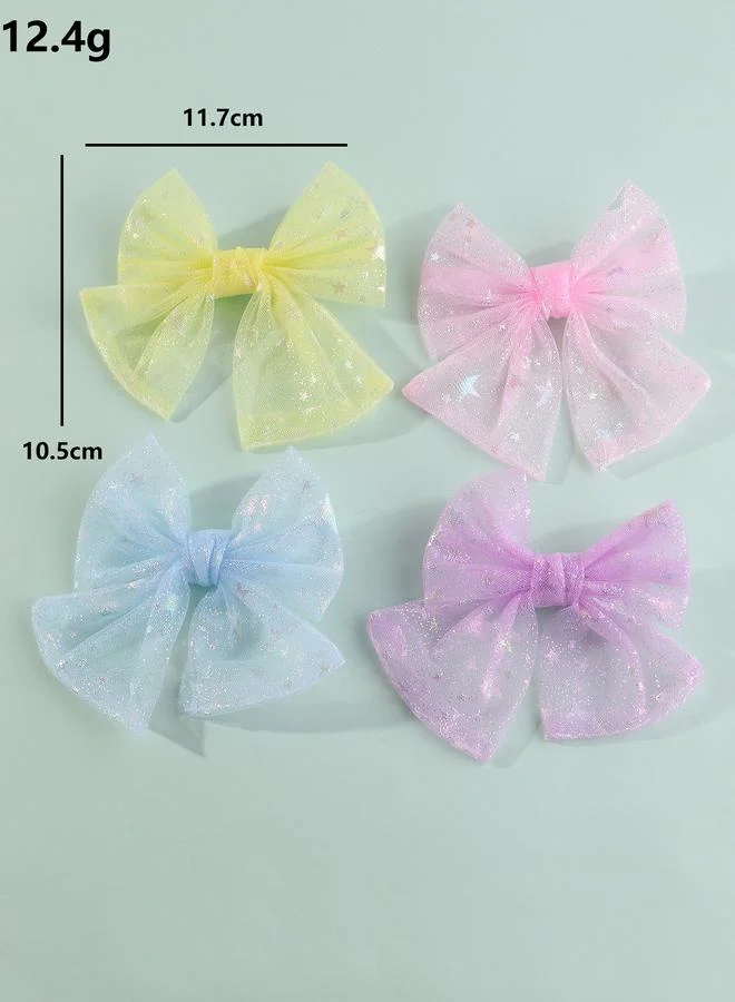 Take Two  Set of 4 - Mesh Bow Clips for Women | Best Price UAE