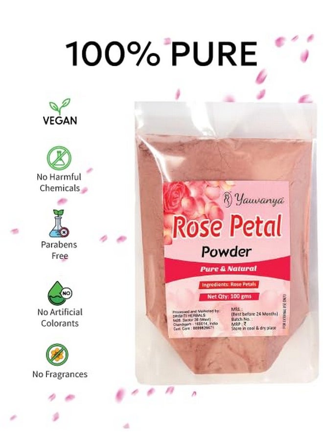 Yauvanya - Pure Rose Petal Powder 100Gms - Image 1
