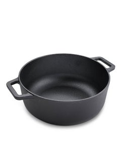 Prestige Cast Iron Casserole 24 CM | Induction Cooking Pot with Glass  Lid | Biryani Pot  with Heavy Bottom |Pre-Seasoned Cast Iron Cookware, Black - PR48897 - pzsku/Z7DE769B670A02946005BZ/45/_/1707222350/a1725fcb-7deb-4f74-b38f-62c7c3f49802