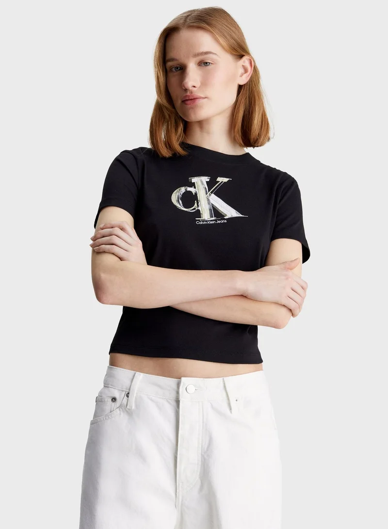 Calvin Klein Jeans Crew Neck Logo T-Shirt