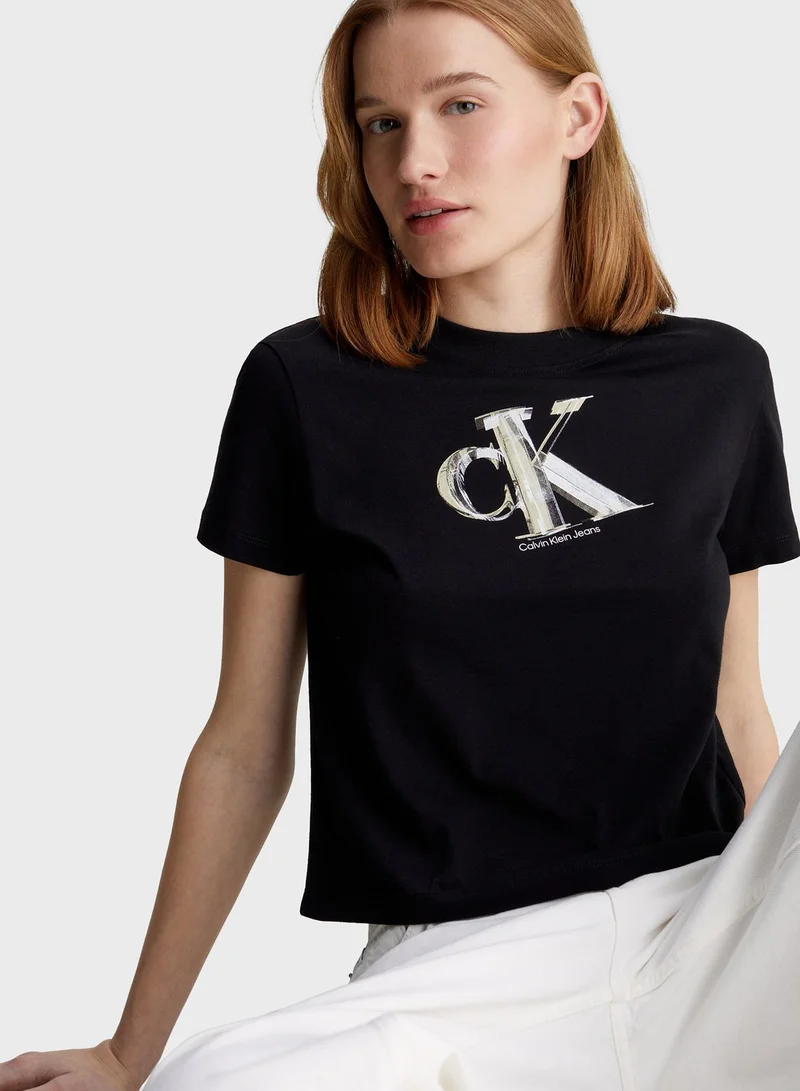 Calvin Klein Jeans Crew Neck Logo T-Shirt