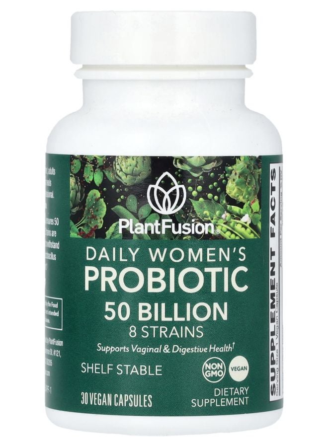 PlantFusion Daily Women's Probiotic 50 Billion 30 Vegan Capsules - Image 1