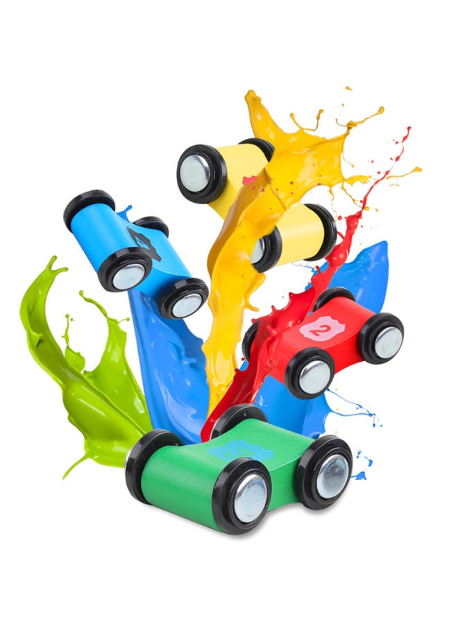 Children's Wooden Fun Inertia Track Slide Game Visual Tracking Four-Layer Roller Coaster Glider Toy-Color:Fun Glider  - Image 4