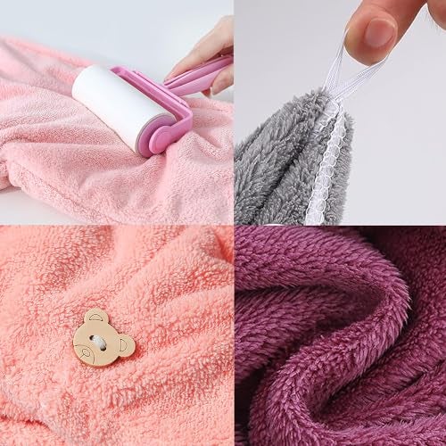 Yellow Weaves 2 Pcs Microfiber Hair Towel Wrap for Women Super Absorbent Head Towel Wrap for Ladies Hair Turban Quick Drying Microfiber Towel for Hair Salon Quality Hair Dry Cap (Multicolor) - Image 3