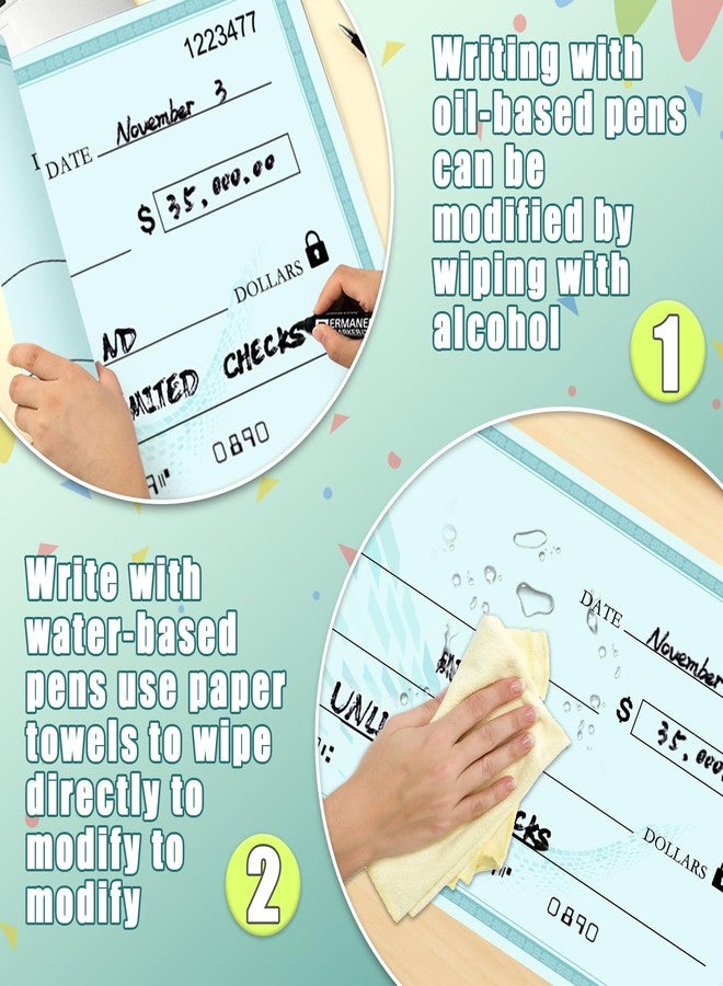 MLcnleS Big Checks for Presentations - Huge 30x16 Inch Fake Check for Awards & Donations - Reusable & Perfect for Events - Image 3