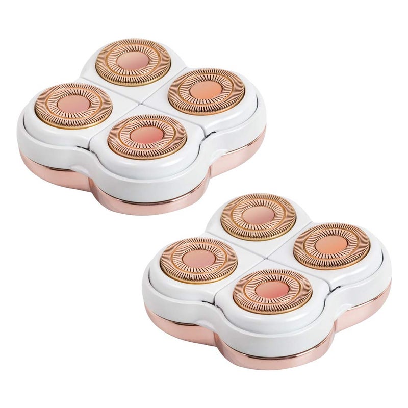 tuokiy Legs Hair Remover Replacement Head Compatible with Finishing Touch Flawless Electric Legs Shaver for Women,Rose Gold 2-pc Pack - Image 1