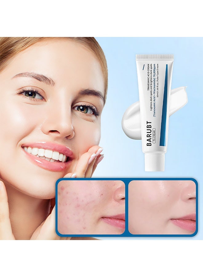 باروبت كريم TX-CREAM، كريم حمض الترانكساميك، يفتح البقع الداكنة ويضيء البقع الداكنة، (حمض الترانكساميك + النياسيناميد) 70,000 جزء في المليون، 50 مل - Image 5