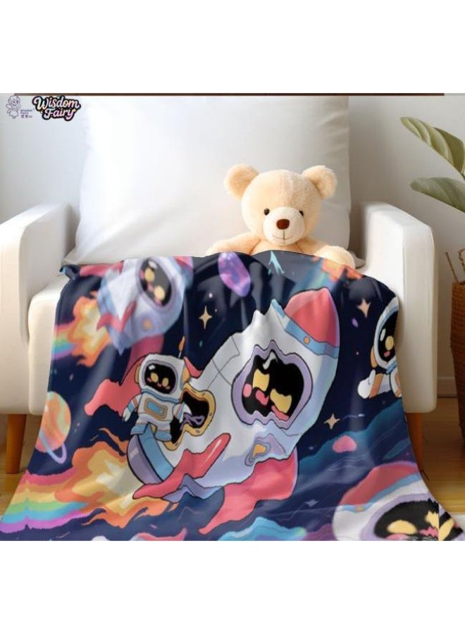 general Wisdom Fairy (latest) flannel thin blanket (warm and comfortable, suitable for sleep, game use, dust and sandproof) 150cm*200cm - 114 - Image 1