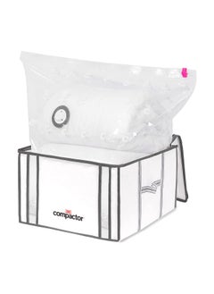 COMPACTOR Zipper Closure Non-Woven Nylon Vacuum Bag White and Black 125 L RAN3254  - Image 2