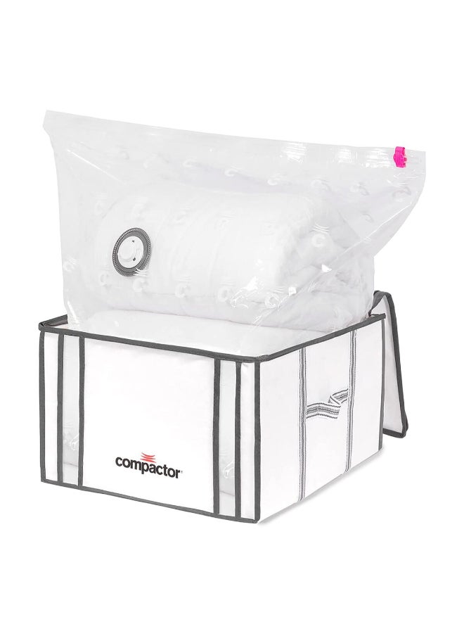COMPACTOR Zipper Closure Non-Woven Nylon Vacuum Bag White and Black 125 L RAN3254  - Image 2